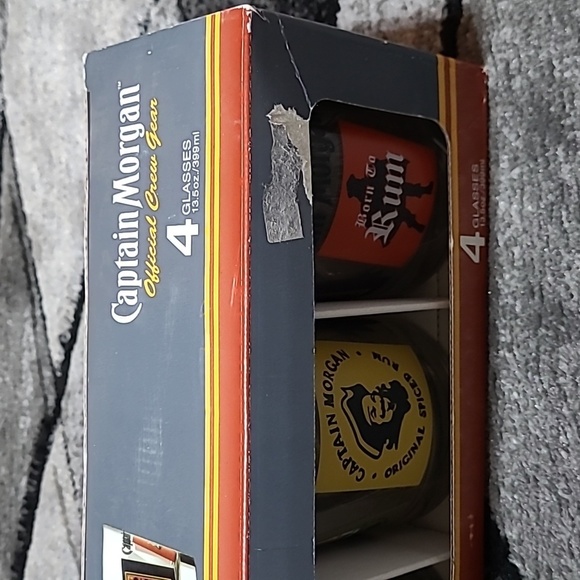 VINTAGE CAPTAIN MORGAN OFFICIAL CREW GEAR SET-OF-4 13.5OZ GLASSES - Picture 3 of 10